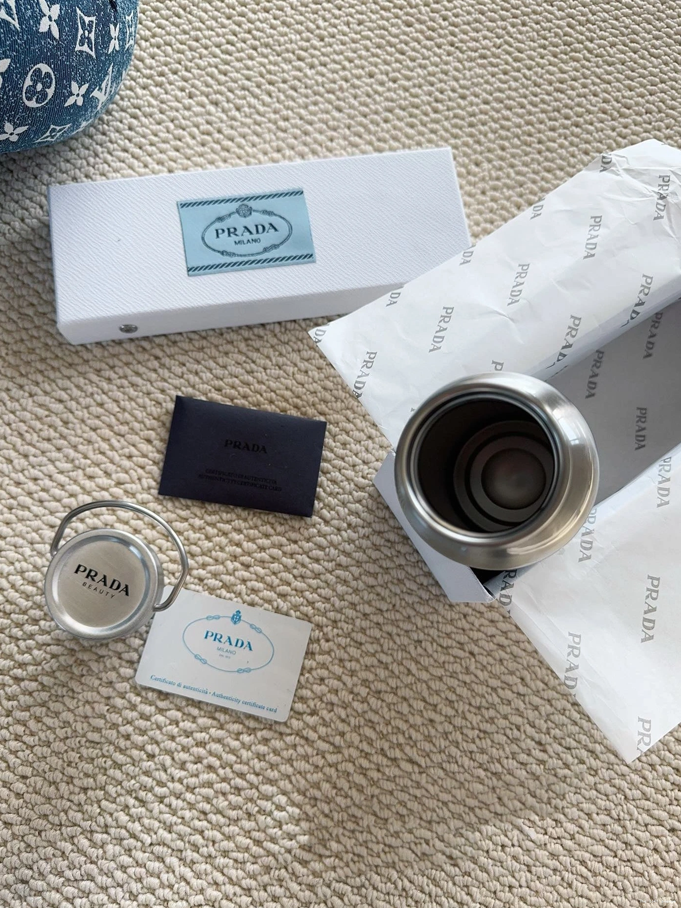 STAINLESS STEEL BOTTLE PRADA CHECKERED 0824